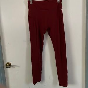 Curves n Combatboots red leggings